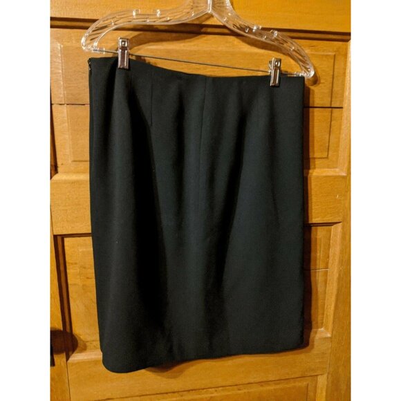 Chaus Skirt 14 Straight Work Casual Stretch Black Lined Modest Womens - Picture 3 of 6